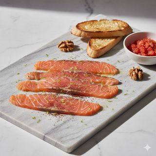 Salmón Marinado Con Cítricos Y Café