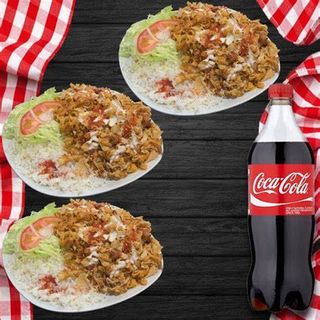 oferta 10 ( 3platos+patatas+refreco de 1lt.)