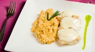 Rape Con Gambón Y Risotto De Queso Arzúa