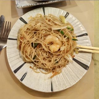 Fideos De Arroz Con Gambas