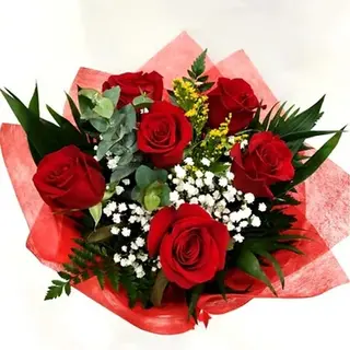 Ramo De 6 Rosas Rojas Tudela
