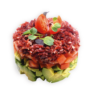 Timbal de aguacate y tomate