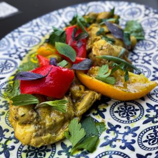 Chicken with olives and salted Georgian lemons