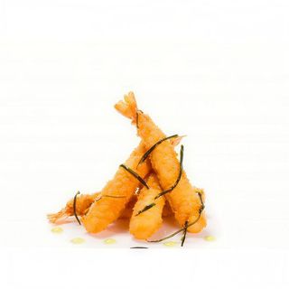 Langostinos crujientes con salsa mostaza y miel (4 uds.)