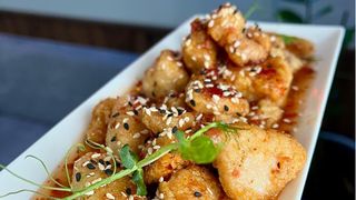 Курица в кислосладком соусе  с рисом-