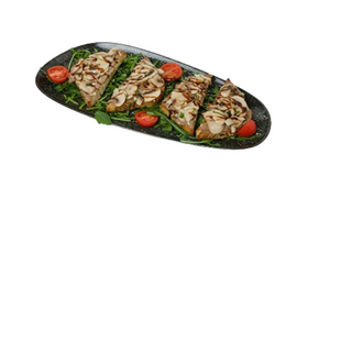 CROSTINI CU FICAT DE PASARE SI CIUPERCI