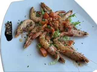 Mazzancolle flambé