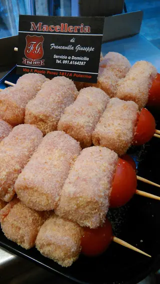 Spiedino al pistacchio di suino panato