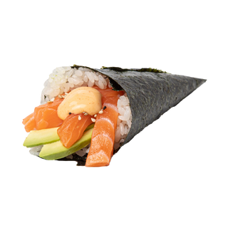 70. Temaki spicy salmon - 1 pezzo