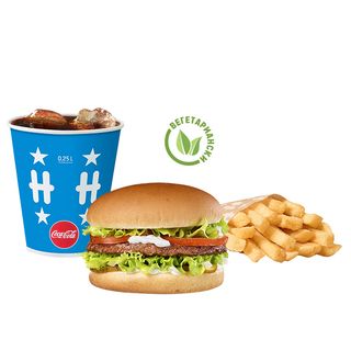 VEKE Вегетариански бургер меню