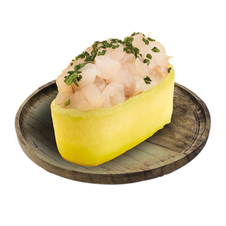 Gunkan Poisson Blanc, Concombre, Ciboulette