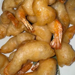 Fried king prawns with sweet chili sauce 