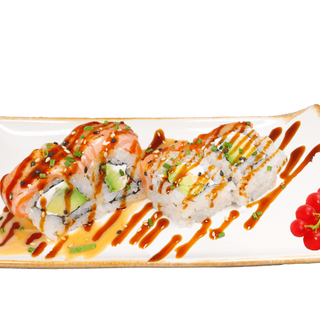93.Urumaki Salmón Con Aguacate Y Queso Flameado (8 Uds.)