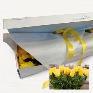 Cutie 11 trandafiri galbeni