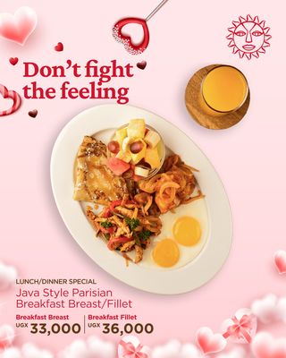 Java Style Parisian Breakfast-Breast/Fillet steak