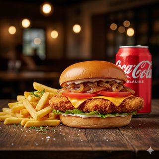 Menú hamburguesa crispy