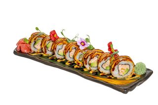 Raku Tempura salmon avocado roll 8 pc / 290 gr
