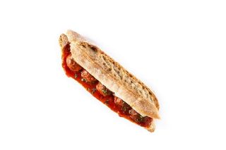 Panino con polpette al sugo