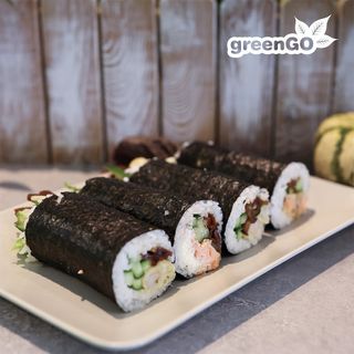 Rolka z pieczonym łososiem 1szt.