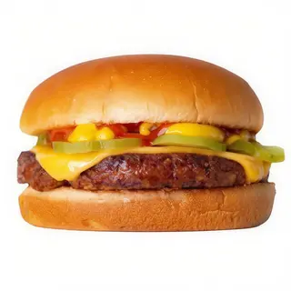120. Hamburguesa Con Queso Y Cebolla A La Plancha