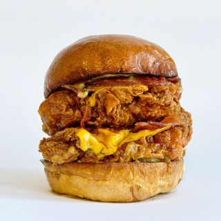 Double chicken burger