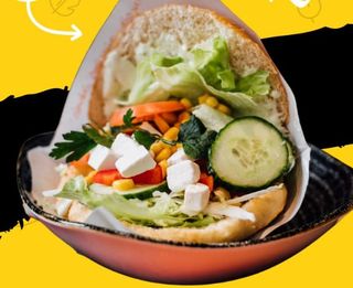 Vegeburger z serem panierowanym