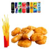 Menú Nuggets de Pollo, 7u + Patatas + Bebida