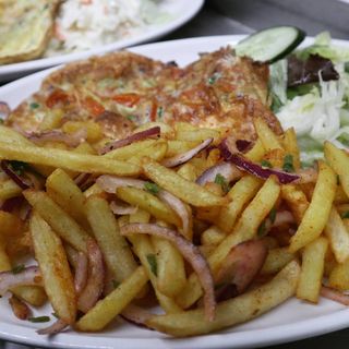 Omelette & masala chips