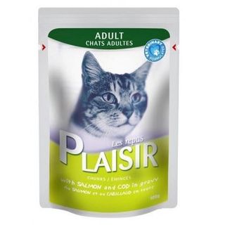 Plaisir Adult Cat Losos i Bakalar 100g