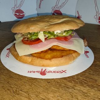 Hamburguerix doble super especial de pollo rebozado