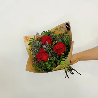 Ramo de 3 Rosas Rojas 