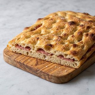Schiacciata con salame menù