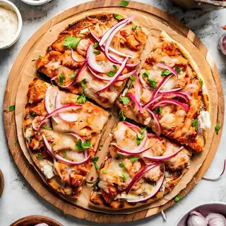 BBQ chicken pizza