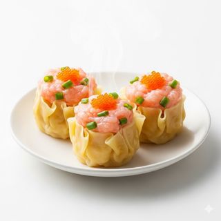 Shaomai con gamberi 虾仁烧麦