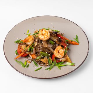 соба с креветками