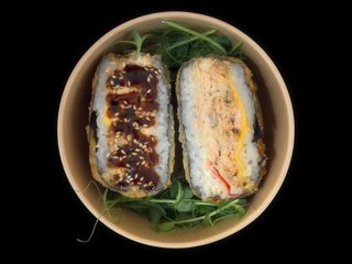 SUSHI BURGER Łosoś Pieczony KRAB