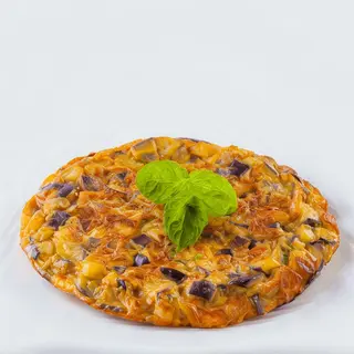 Tortilla de patatas con jamón serrano y setas para 4-5 pax