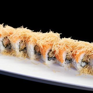 Salmone flambé roll
