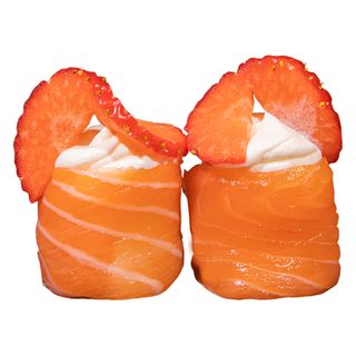 Gunkan de Salmão, Phila e Morango (4 peças)