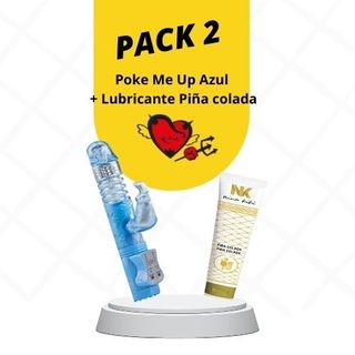 Pack 2 Poke Me Up Azul + Lubricante Piña Colada