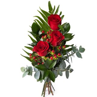 TRES ROSAS COLOR ROJO