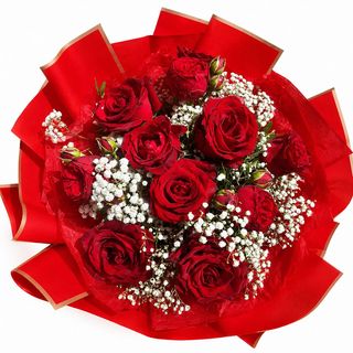 Buchet pasional cu trandafiri rosii