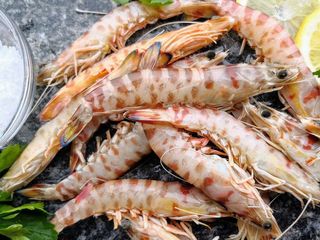 Mazzancolle scottate al rosmarino e Brandy