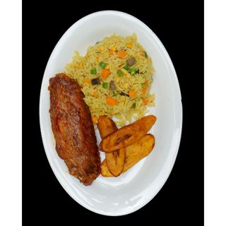 Vegetable Fried Rice + Plantain + Turkey