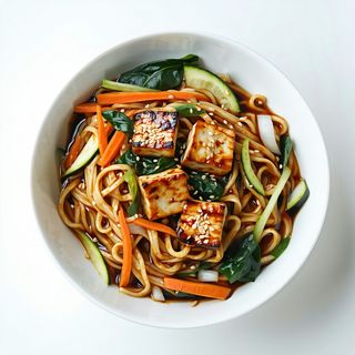 Udon z tofu po koreańsku