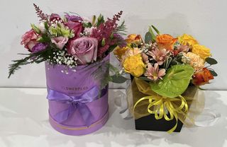 Flower box standard - mix ruža i cvijeća jarkih boja 