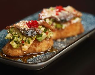 Crusty Rice Avocado Cheese