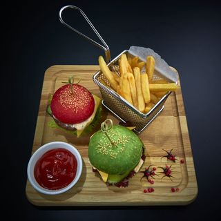 Бургеры детские дуэт с фри