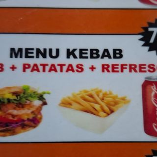 Menu kebab sólo carne
