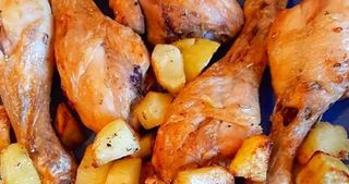 Cosciotto di pollo con patate